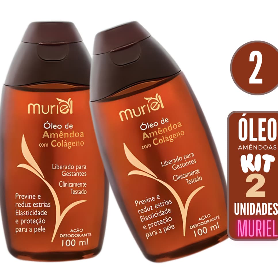 Kit 2 Óleo de Amêndoas Muriel 100ml escolha o seu