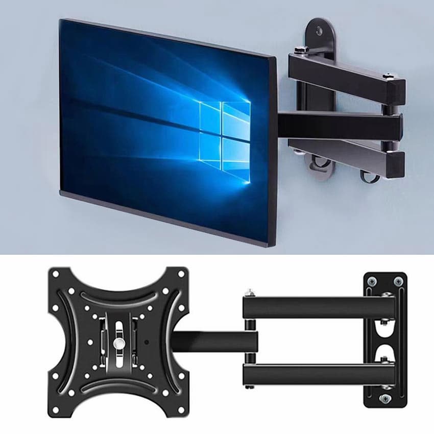 Suporte Articulado Para Tv 10'' A 26'' Universal Para Parede VESA 75x75mm/100x100mm