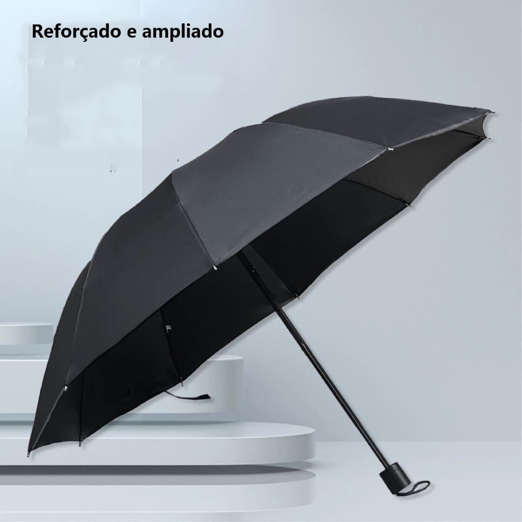 Guarda Chuva Grande Reforçado Contra Vento Cabe Na Bolsa