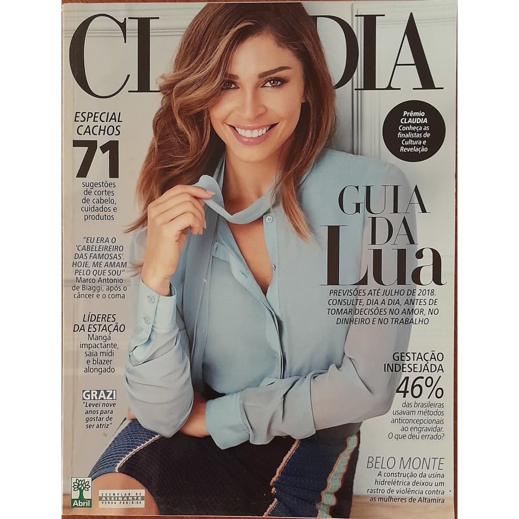 Revista Claudia Nº 671 Agosto/2017 Grazi Massafera Jon Hamm