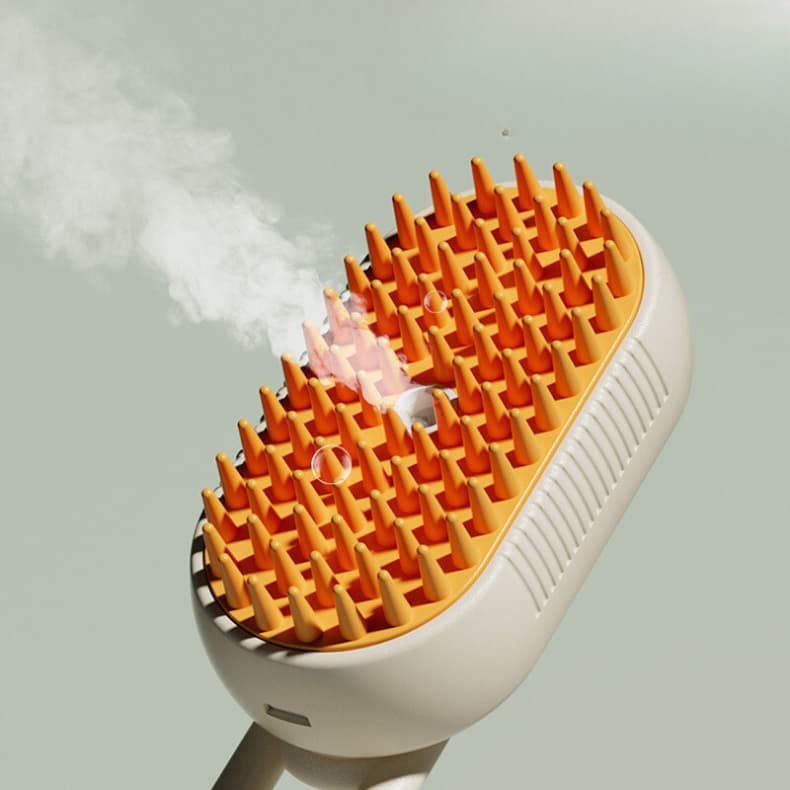 Escova a Vapor 3 Em 1  Para Gatos Remoção de Pelos a Vapor Para Animais de Estimação