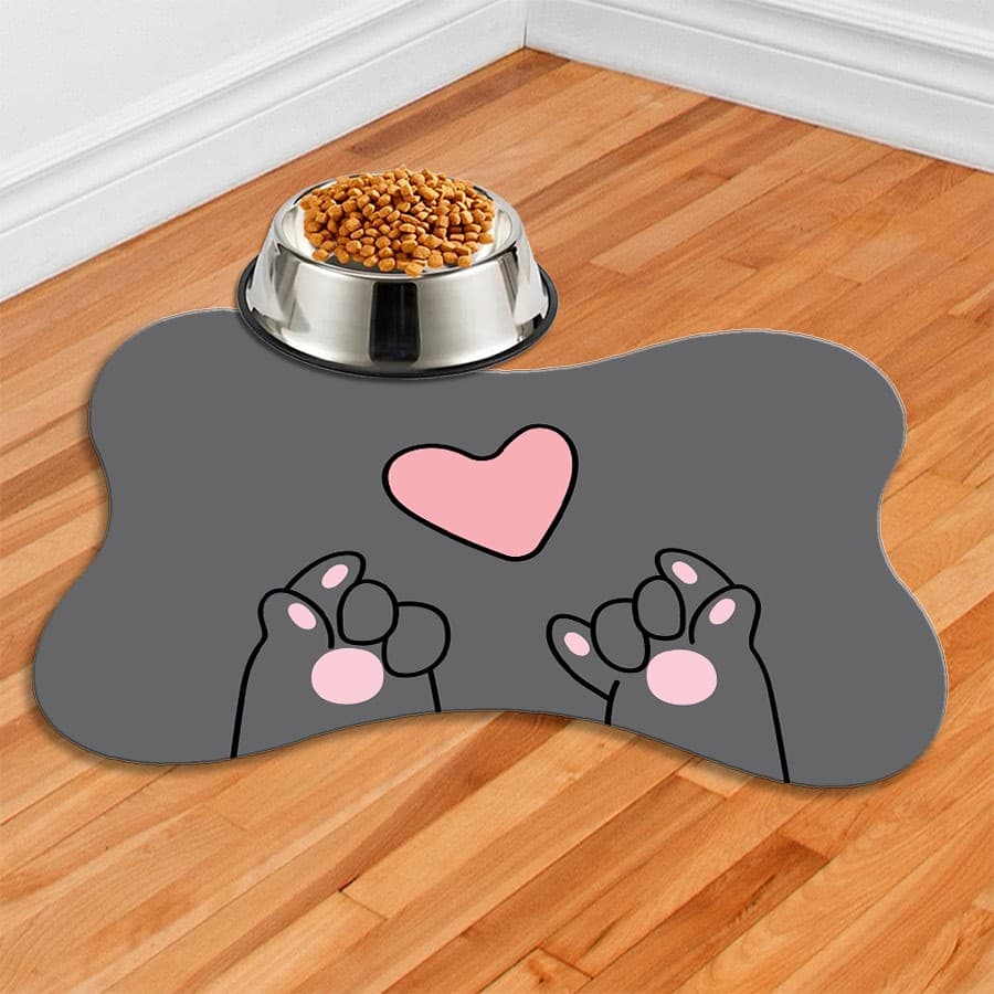 Tapete Para Comedouro PET Antiderrapante - Ossinho - 38x25 - PATINHA CAT