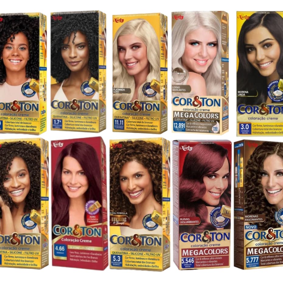 Tinta de Cabelo Cor&Ton - Escolha Sua Coloração