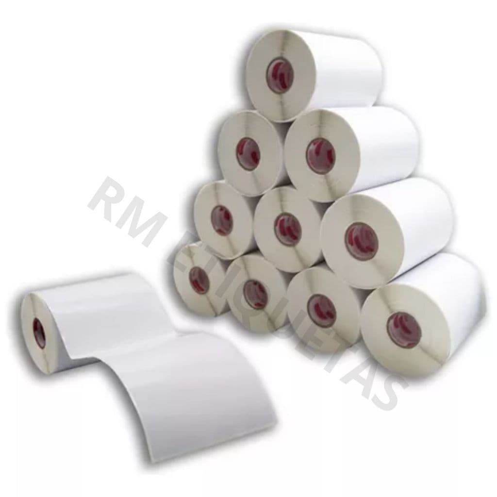 5 Rolos Etiqueta 10x15 100x150 Térmica Adesiva Serrilha Não Usa Ribbon Para ECommerce (180 etq/rolo)