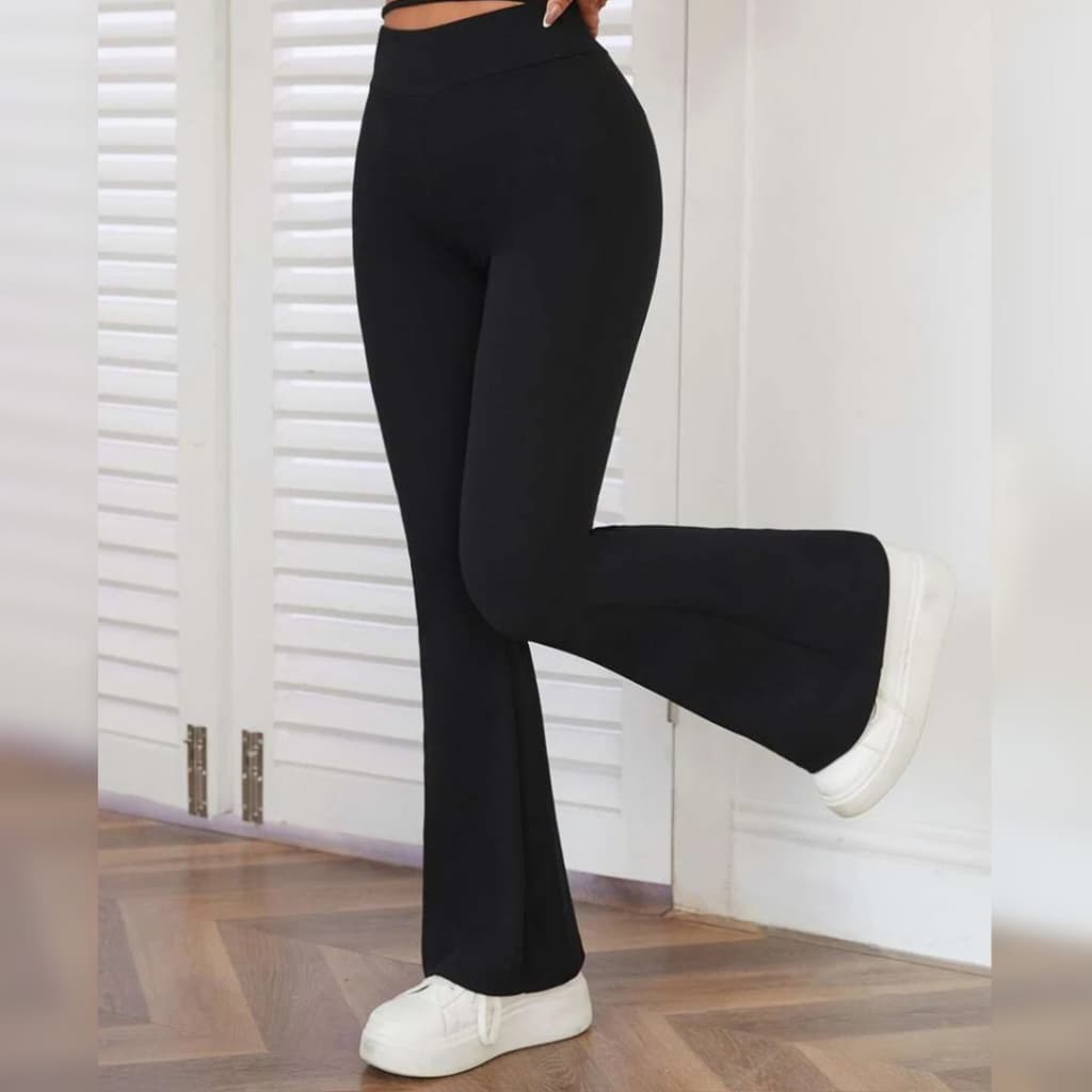 Calça Legging Flare Cintura Alta Bailarina Suplex Promoção Mês do consumidor
