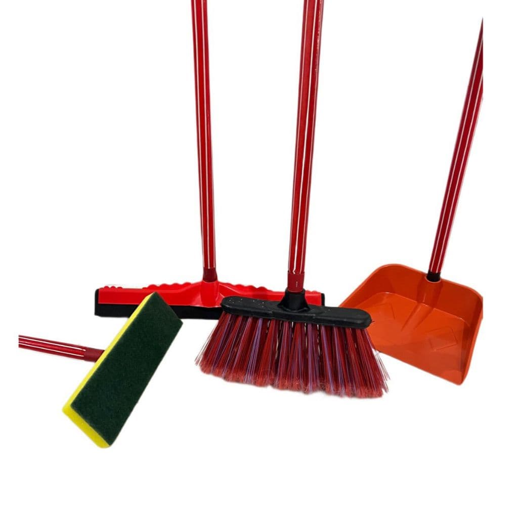 kit vassoura rodo pa e lava azulejo com cabo kit top