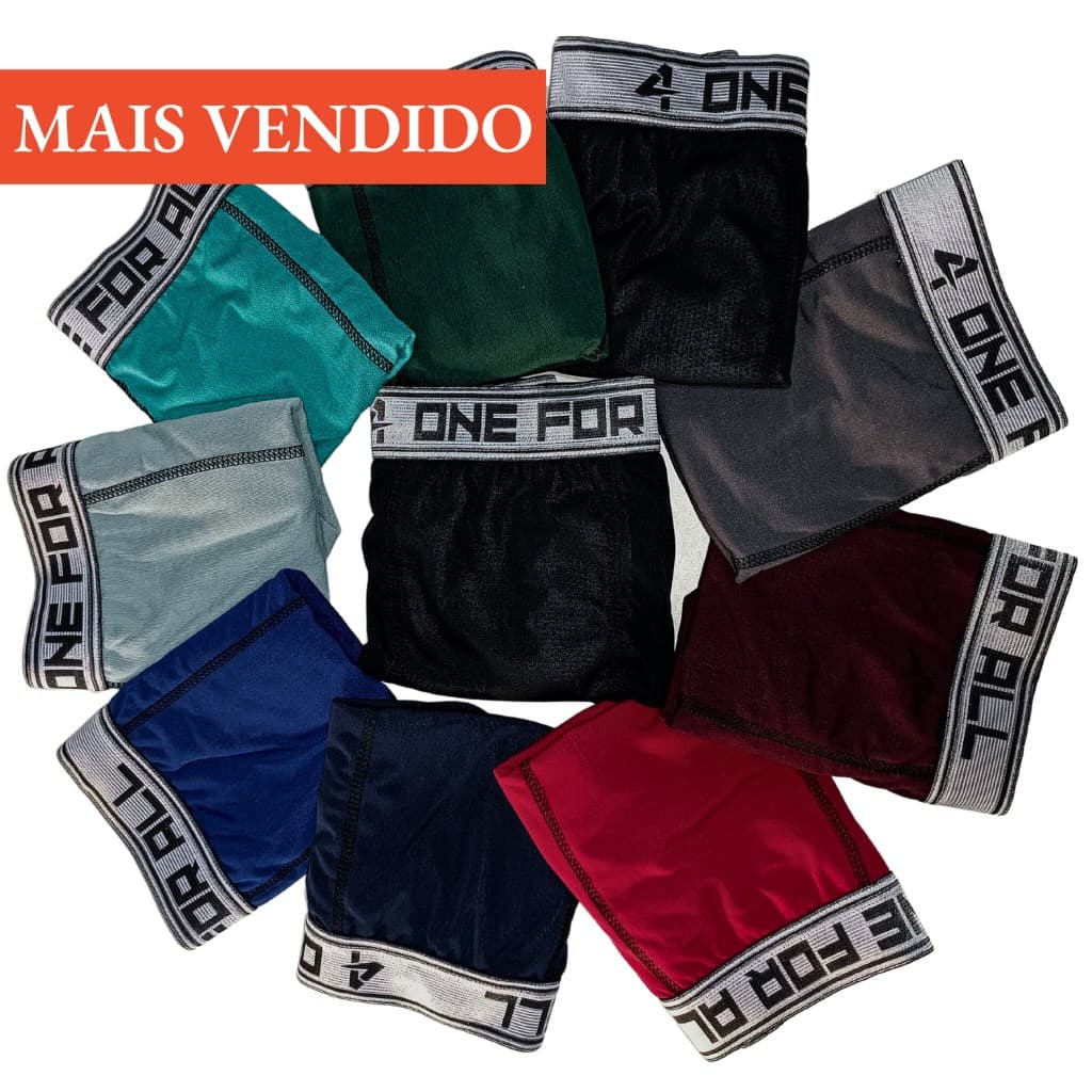 Kit com 10 ou 5 Cuecas Boxer LISAS Adulto Envio Imediato microfibra cores e variadas