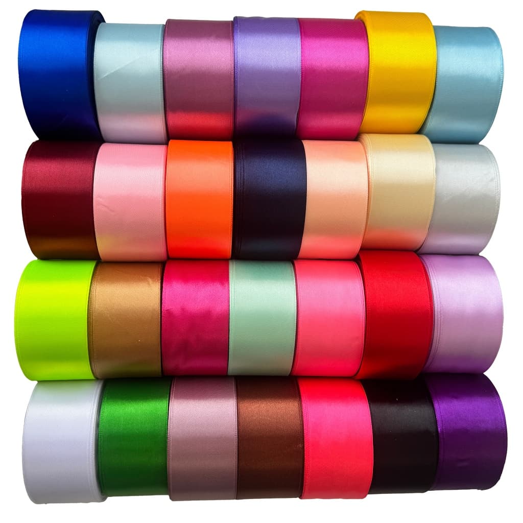 Fita de Cetim Nº 9 (38mm) - Rolo com 23m, Diversas Cores