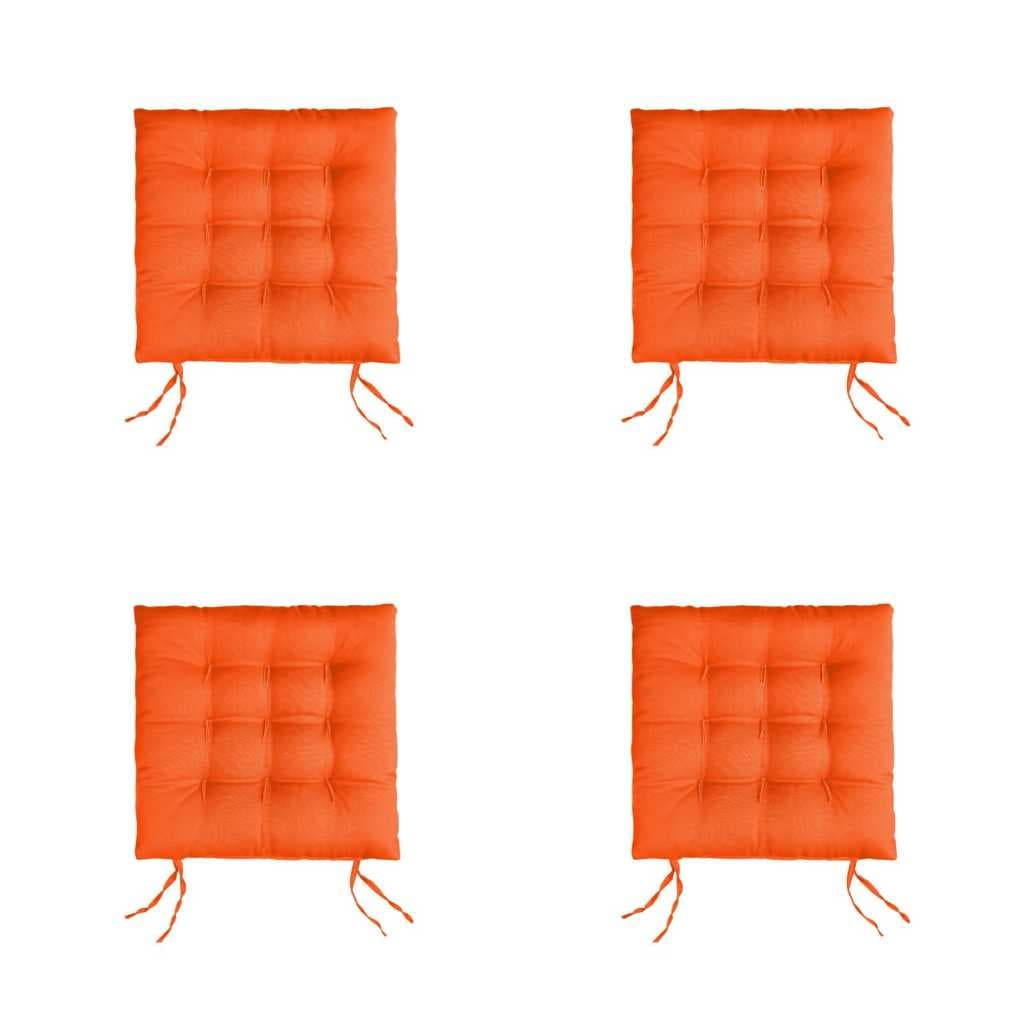 Kit Almofadas Futon Assento Para Cadeira 4 Unidades - Tamanho 40x40 cm