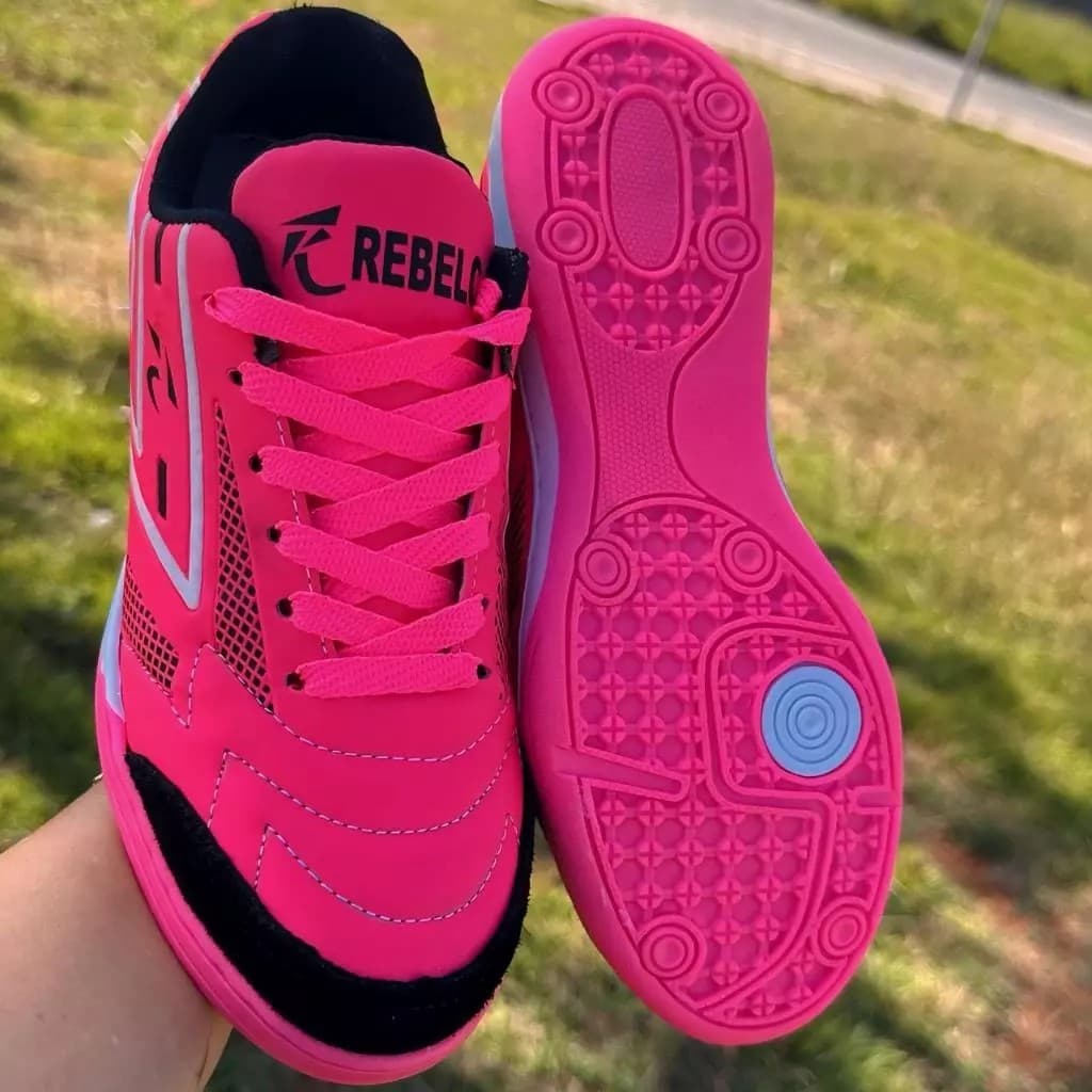 Kit Meias + Chuteira Masculina/Unissex Rebelc futsal/salão antiderrapante.