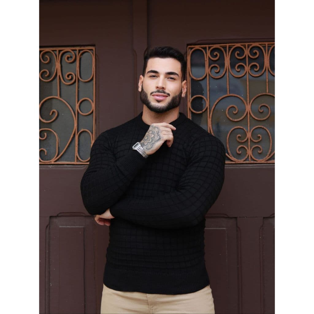 Blusa suéter masculino nick gola redonda tricô cardigan para outono inverno qualidade premium envio imediato