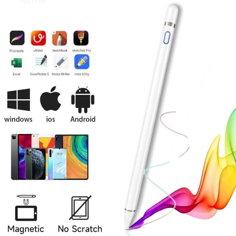 Caneta Touch Ponta Fina Stylus 2.0mm De Alta Precisão