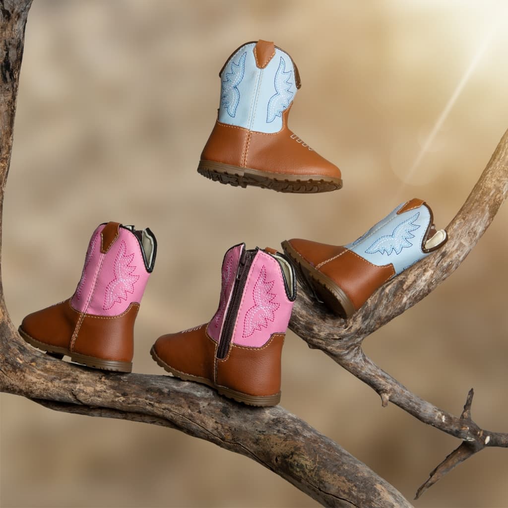 Botinha Infantil Texana Bebê Menino Menina Bota Baby Dia das Crianças Sapatinho Macio FARMFUN