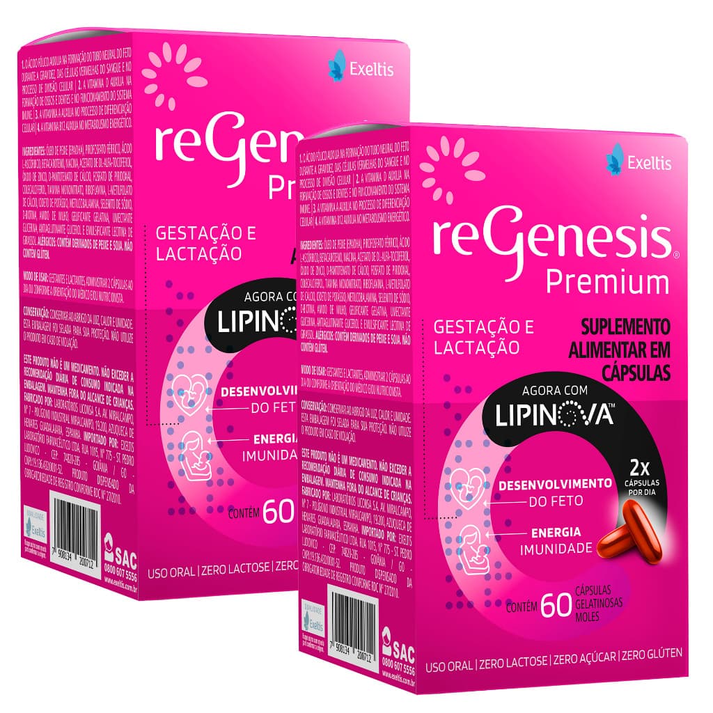 Regenesis Premium 120 Capsulas Vita Para Gestantes Liponova