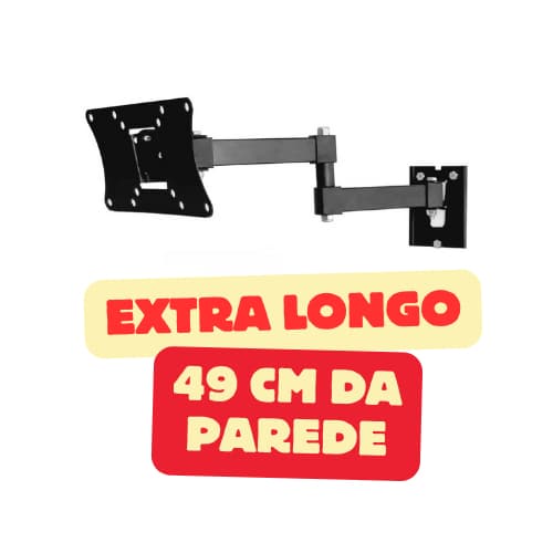 Suporte para Tv Longo até 43 polegadas - Suporte de TV que fica de lado