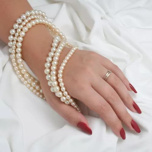 Colar de Perolas Massageador Corporal 140 perolas 1,10m