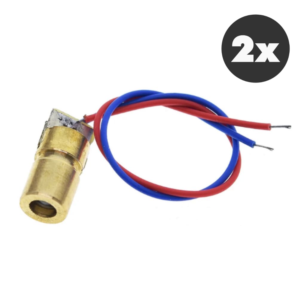 2 Diodo Laser Arduino 5v Vermelho Alarme Eletronica 650nm 6 Mm