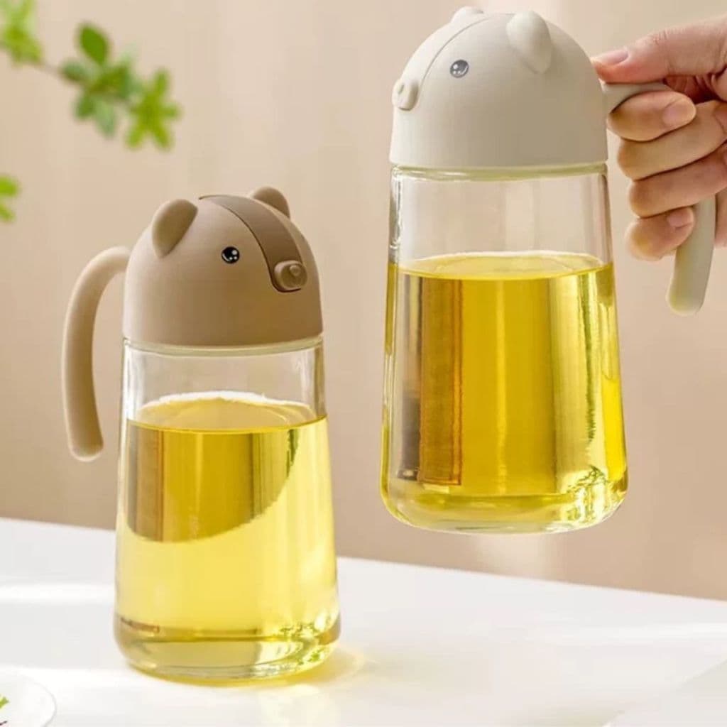 Jarra de óleo de vidro cozinha garrafa de óleo doméstica grande anti-vazamento