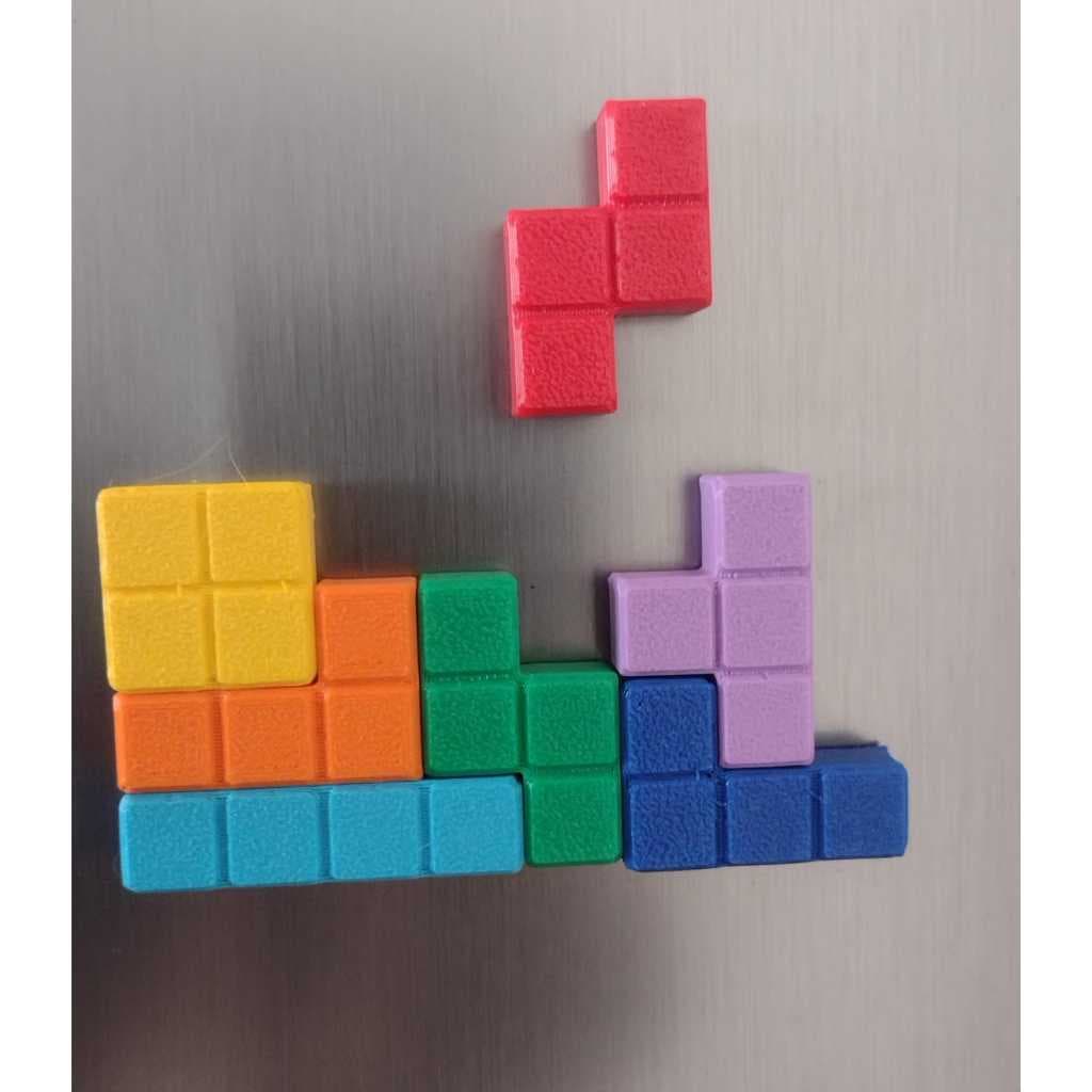 Imã de Geladeira Personalizado Tetris Conjunto com 7 Peças