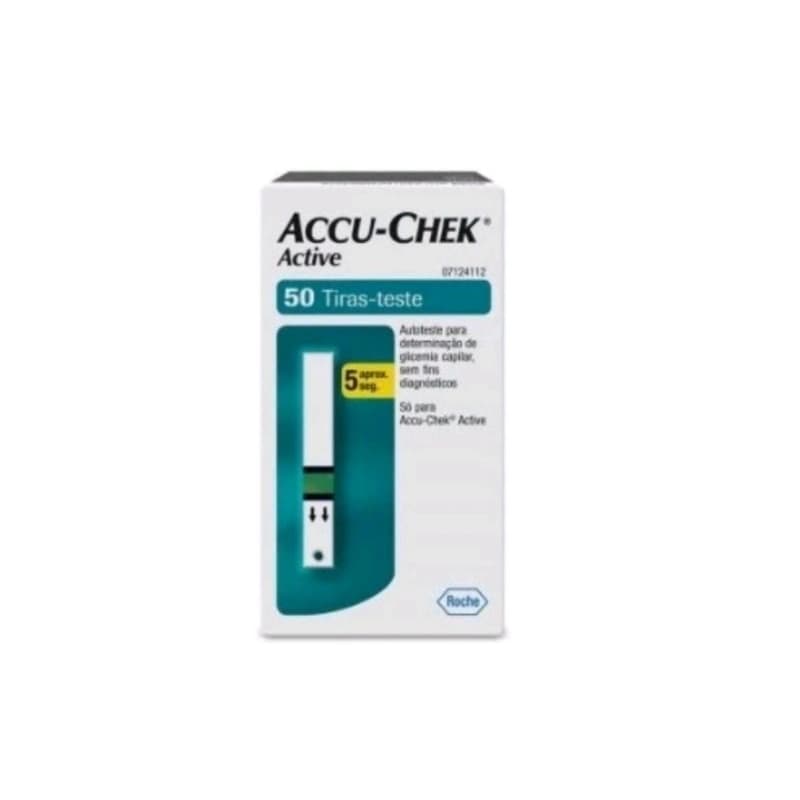 Tiras p/ medir glicemia Accu Chek Active cx c/50 tiras