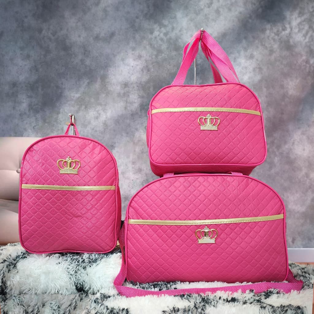 Kit Bolsa Bebe Mala Saída Maternidade com Mochila Menino Menina Impermeável Multifuncional 3 peças