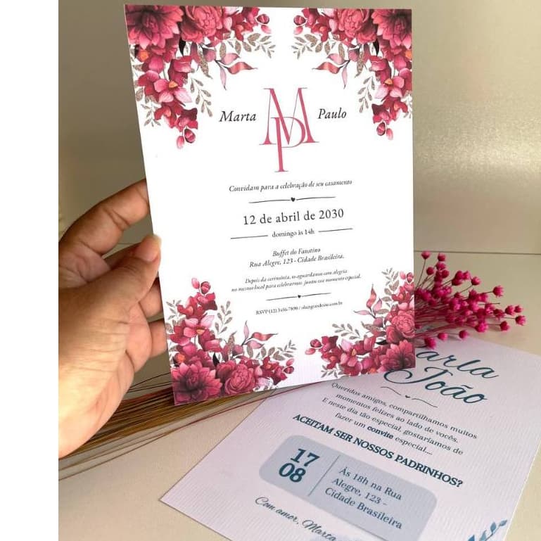 100 Convite Casamento (PROMOÇÃO)