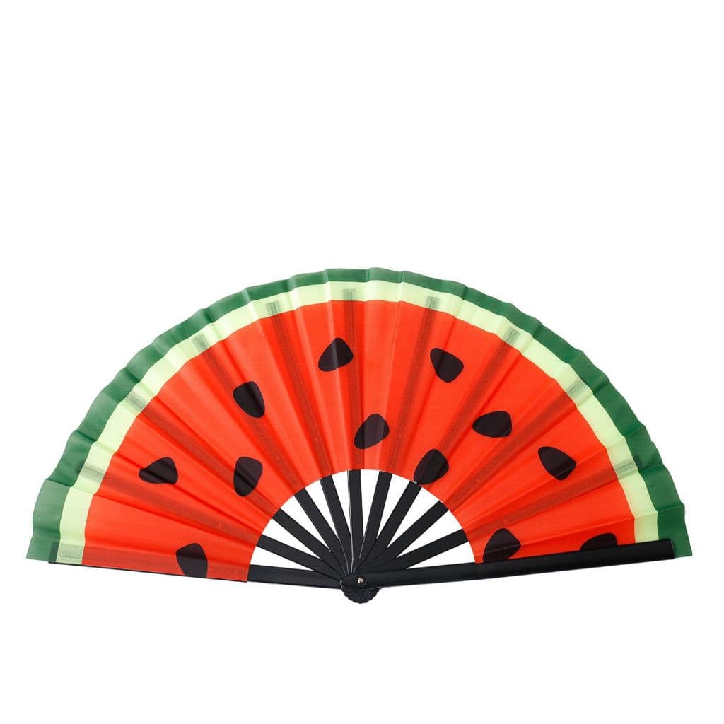 Leque Grande Dobrável  Estampado &  Brilhoso