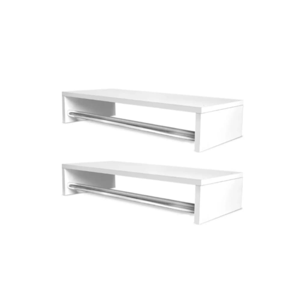 2 Cabideiro de parede Arara de Roupas Quarto Closet