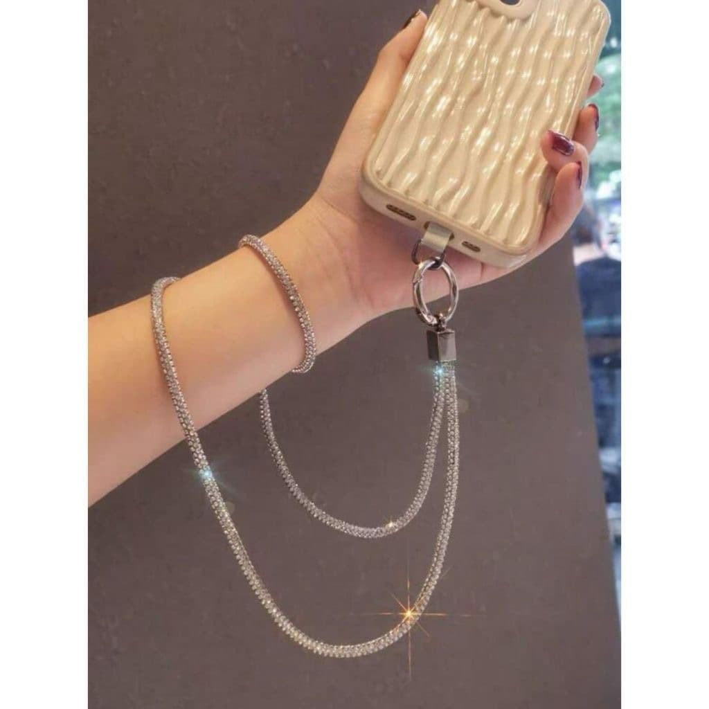 Salva Celular Cordão Proteção 65cm para Celular com Brilho Resistente Contra Roubo