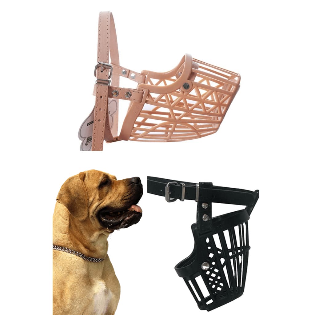 Focinheira Para Cães Cachorro P/M/G Pet Focinho Alça Ajustável Passeio Segurança