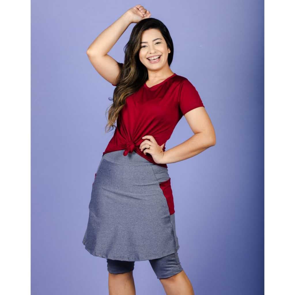 Short/Bermuda Saia Fitness Moda Evangélica Roupas Feminina da moda