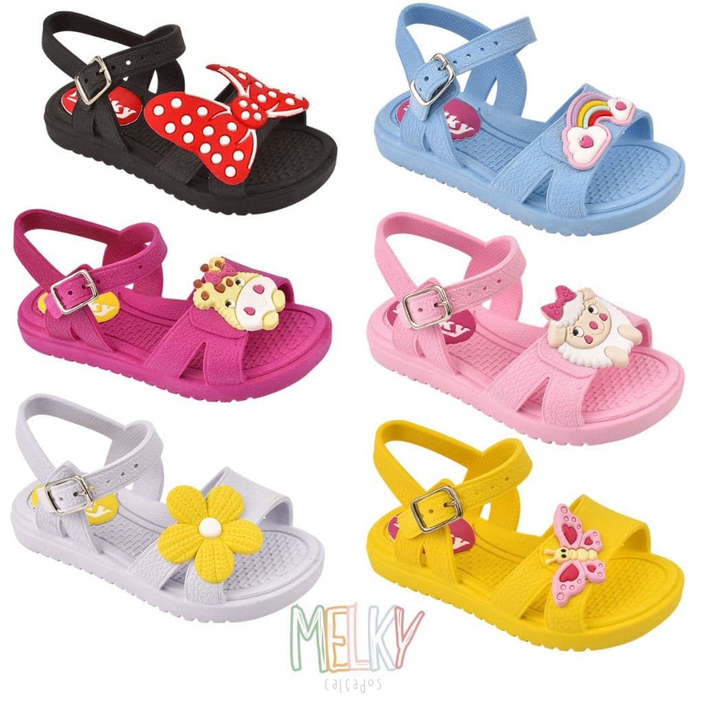 Sandália Infantil Feminina Leve Confortável Melky Calçados
