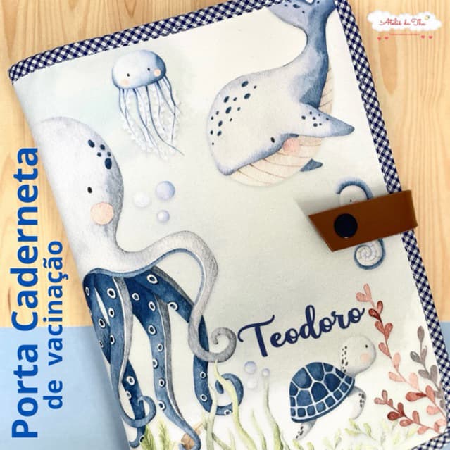 Capa Porta Caderneta Vacinação e Documentos | SUS e Espiral | Organizador Infantil (Temas Diversos)