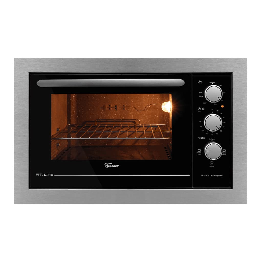 Forno Elétrico de Embutir Fischer Fit Line 48 Litros Inox 34493 Inox