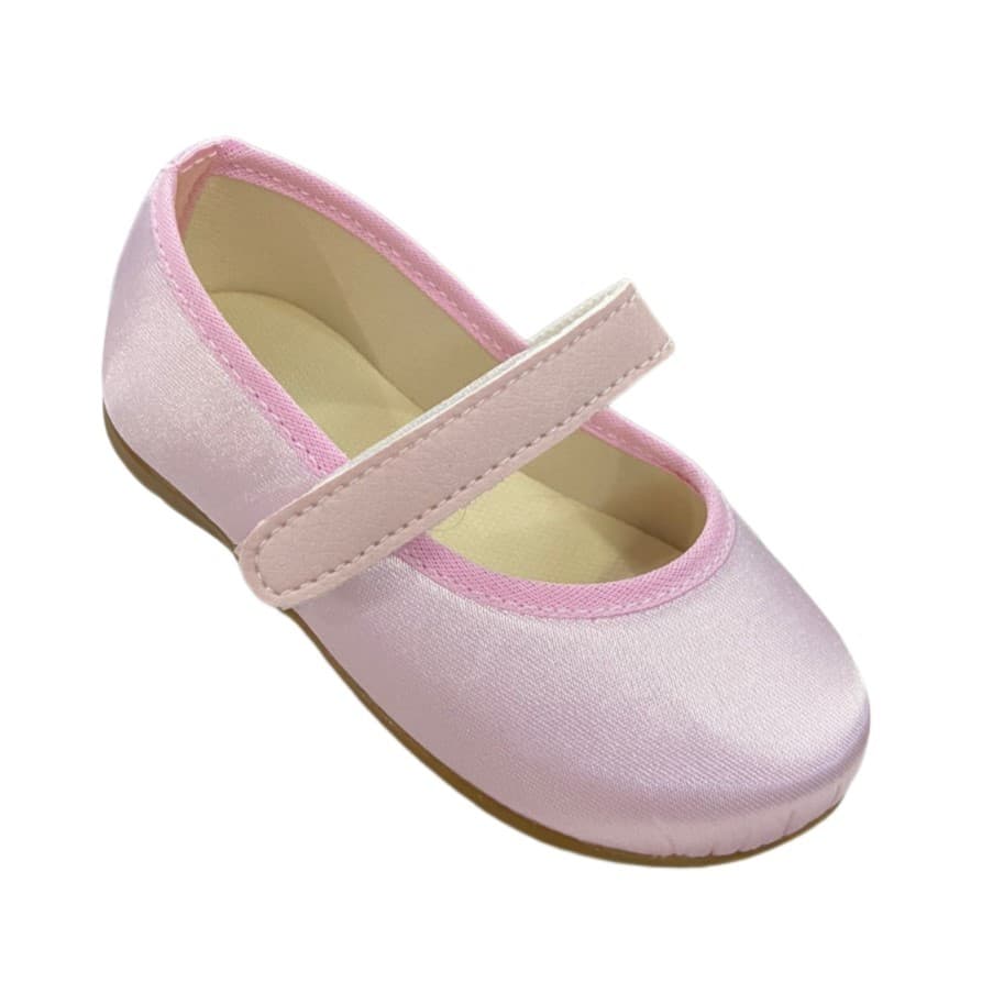 Sapatilha Rosa Bebê Velcro Modelo Boneca Personagem Festa Daminha Crianças Kids Meninas