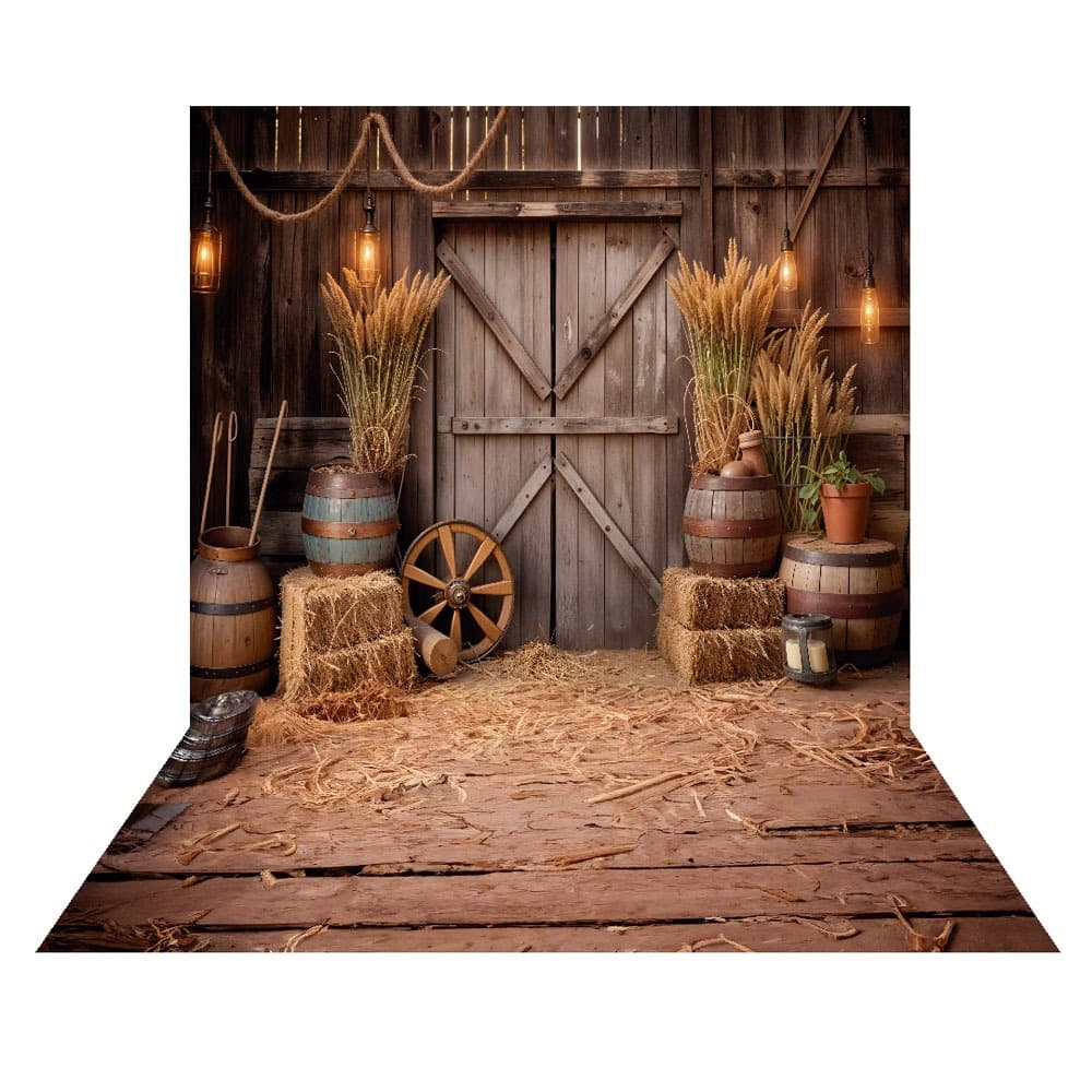 Fundo Fotográfico Cenário Celeiro Tecido 2,20m x 1,50m F1052