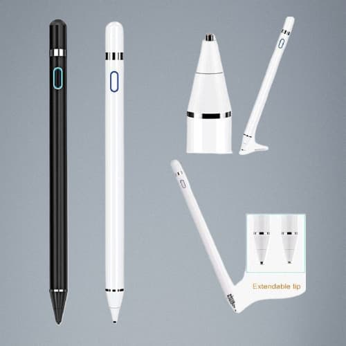 Caneta Stylus Pen Touch Ponta Fina Preta e Branca - 3XZ LOJA