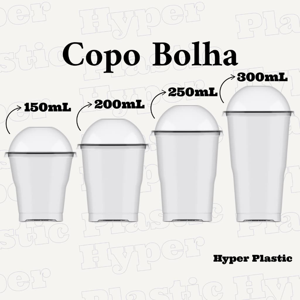 20 40 60 Unidades Copos Bello com Tampa Bolha Sem Furo 150mL 200mL 250mL 300mL 440mL e 550mL Copo Felicidade para Doces