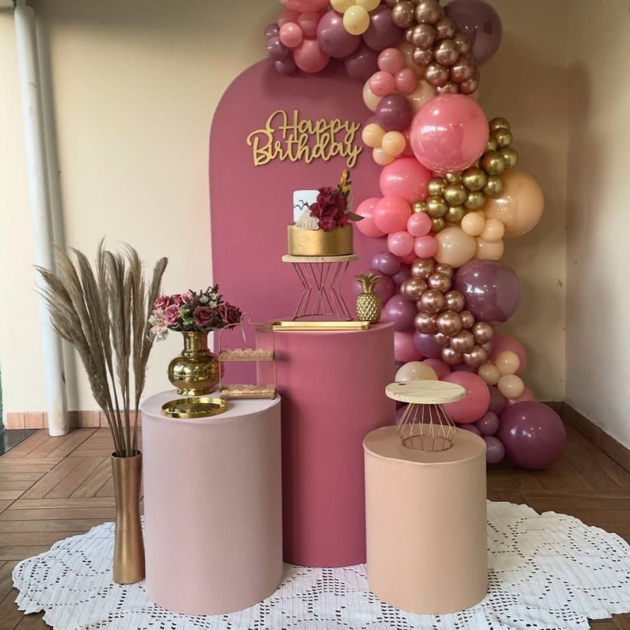 trio capas cilindros TONS ROSA ANTIGO + capa painel romano 2x1 PINK COM ROSE GOLD