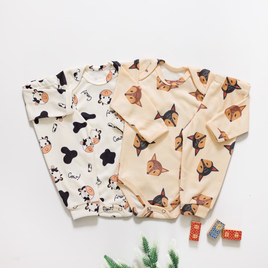 Conjunto Bebê Suedine Antialérgico Pagão Body e Calça Longo