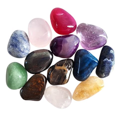 Kit com 13 Cristais - Pedras 100% Naturais de Cristal