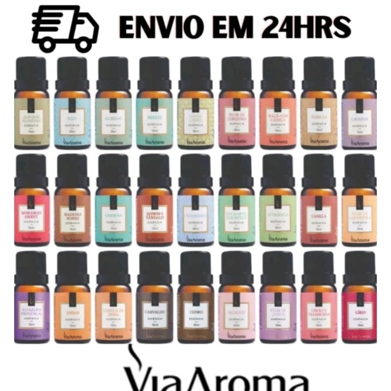 Essencia Via Aroma Para Aromatizador e difusor de Ambiente Elétrico Linha Clássica Completa