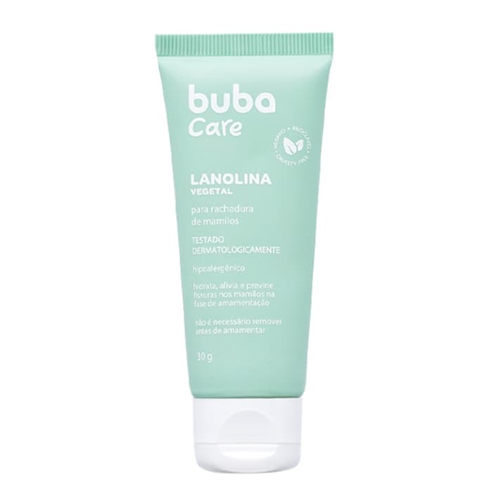 Lanolina Vegetal Pomada Para Mamilos Seios 30g Buba Care