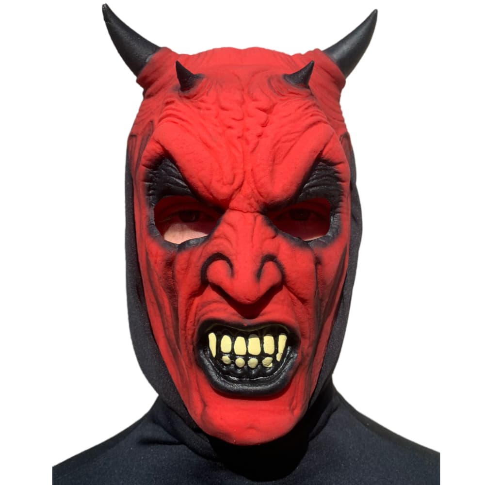 Máscara Diabo Vermelho Halloween Carnaval Fantasia Festa dos Caretas Dia das Bruxas
