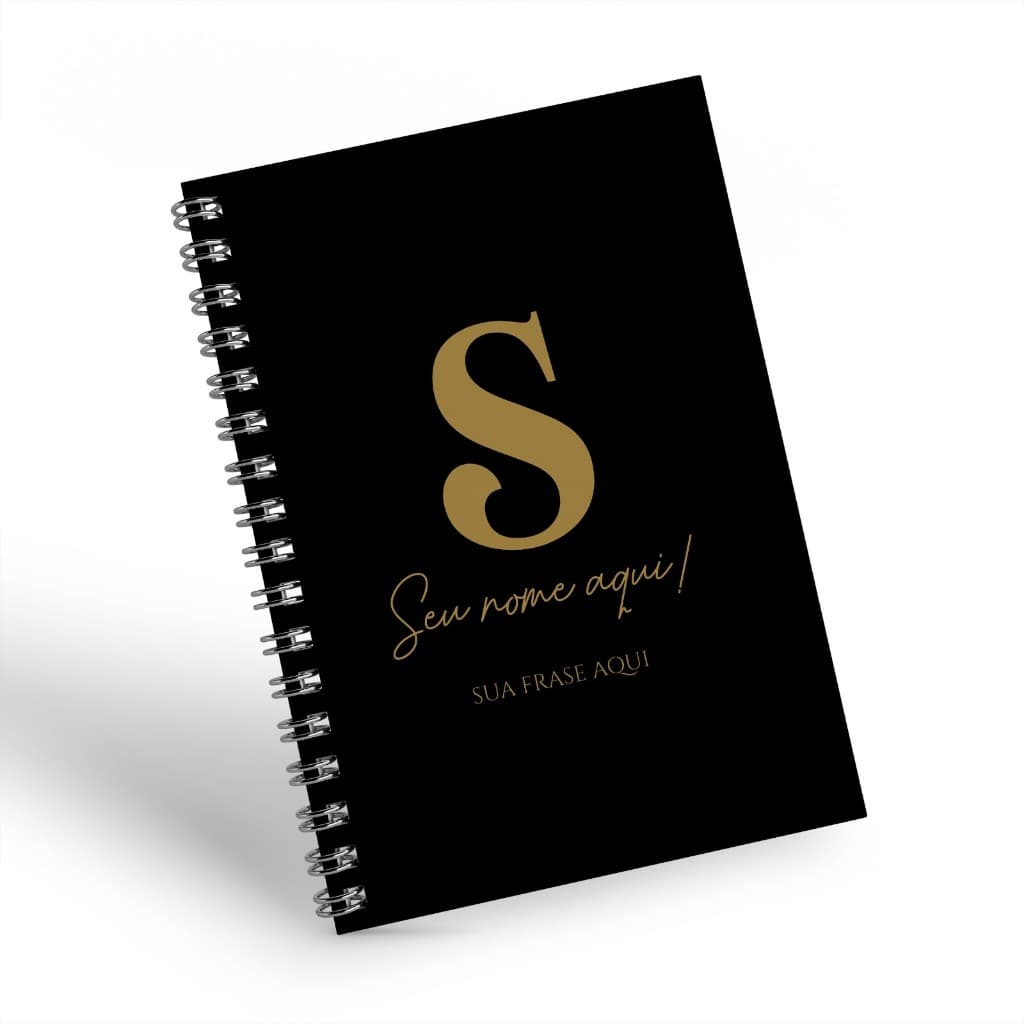 Agenda 2026 Personalizada Black Dourada