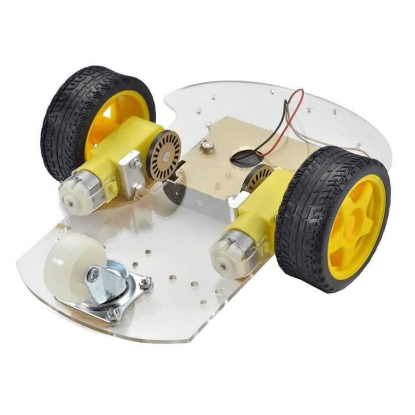 Kit Chassi 2 Rodas 2wd Robô Projeto para Arduino + Nfe