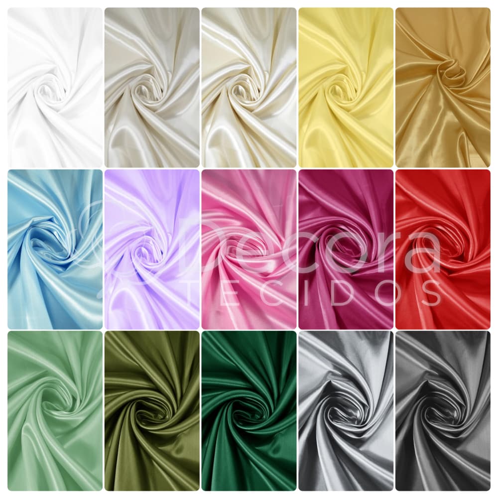 Tecido Cetim Charmousse 2m x 1,50m largura Para Cortina Toalha de Mesa Diversas Cores Branco Azul Preto Cinza Rosa Verde