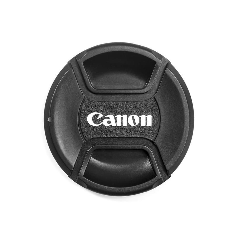 Tampa Frontal Lente Canon 49mm 52mm 55mm 58mm Com Logo