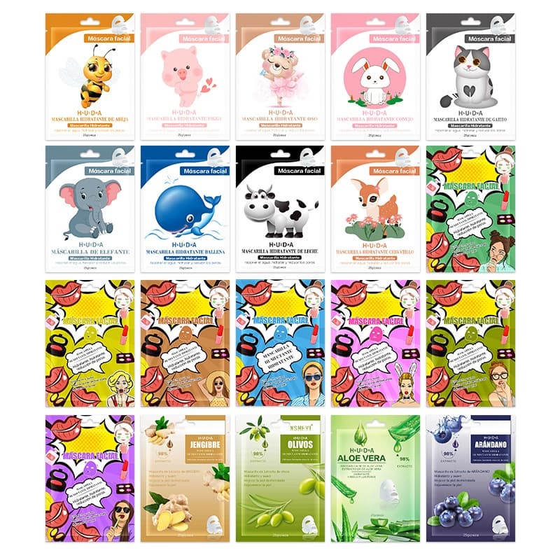 Kit de Máscara Facial Hidratante/Calmante e Hidratante/Máscara de Cuidado de Plantas 25g