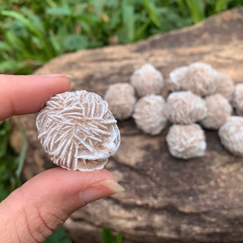 Selenita Rosa do Deserto Cristal Pedra Natural